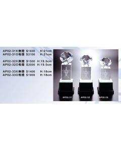水晶琉璃獎座EF-P57-AP02-31~33